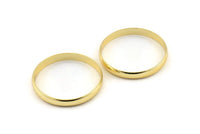 Gold Circle Connectors,  Gold Plated Brass Circle Connectors (40x1.5x5mm) D1343 Q1055
