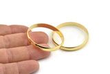 Gold Circle Connectors,  Gold Plated Brass Circle Connectors (40x1.5x5mm) D1343 Q1055
