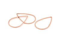 Rose Gold Drop Connector, 12 Rose Gold Tone Brass Drop Connectors, Charms, Findings (39x25x1mm) D1468