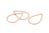 Rose Gold Drop Connector, 12 Rose Gold Tone Brass Drop Connectors, Charms, Findings (39x25x1mm) D1468