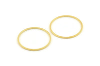 25mm Circle Connector, 24 Gold Tone Brass Circle Connectors (25x1mm) D1434