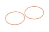 40mm Circle Connector, 12 Rose Gold Tone Brass Circle Connectors (40x1mm) D1442