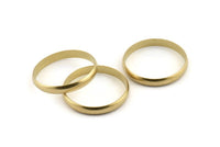 Brass Circle Connectors, 6 Raw Brass Circle Connectors (35x1.5x5mm) D1575