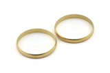 Brass Circle Connectors, 6 Raw Brass Circle Connectors (40x1.5x5mm) D1343