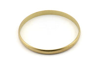 Brass Circle Connectors, 6 Raw Brass Circle Connectors (55x1.5x5mm) D1520