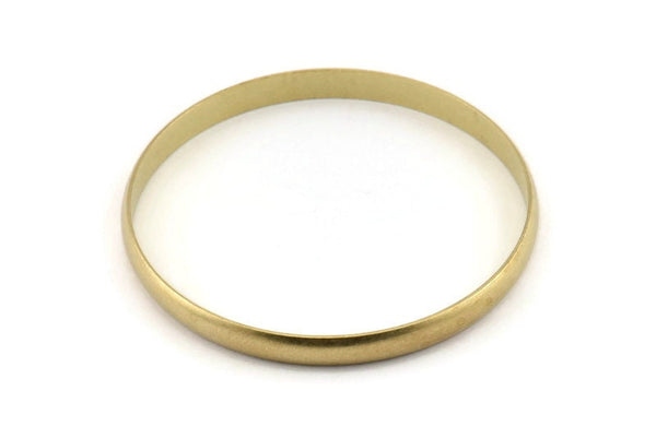Brass Circle Connectors, 6 Raw Brass Circle Connectors (55x1.5x5mm) D1520