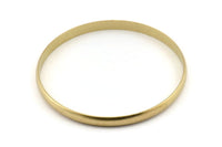 Brass Circle Connectors, 4 Raw Brass Circle Connectors (60x1.5x5mm) D1582