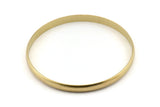Brass Circle Connectors, 4 Raw Brass Circle Connectors (60x1.5x5mm) D1582