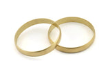 Brass Circle Connectors, 2 Raw Brass Circle Connectors (55x1.5x8mm) D1474