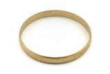 Brass Circle Connectors, 2 Raw Brass Circle Connectors (70x1.5x8mm) D1524