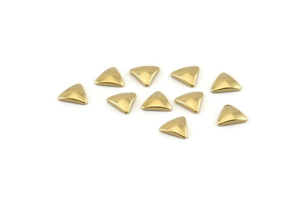 Brass Triangle Bead, 50 Raw Brass Triangle Beads (6x1.5mm) A1343
