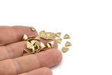 Brass Triangle Bead, 50 Raw Brass Triangle Beads (6x1.5mm) A1343