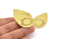 Pirinç Damla Tılsımı, 1 Delikli 10 Ham Pirinç Damla Tılsımı, Bulgular (43x27x0,30 mm) D1706