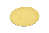 Brass Mountain Charm, 4 Raw Brass Mountain Charms With 1 Loop, Findings (60x0.30mm) D1708
