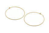 Brass Earring Wire, 20 Textured Raw Brass Earring Wires (50x0.70mm) D1627