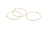 Brass Earring Wire, 20 Textured Raw Brass Earring Wires (50x0.70mm) D1627