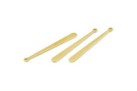 Brass Stick Charm, 24 Raw Brass Stick Charms With 1 Hole, Necklace Bars, Findings (40x4x1.5x0.80mm) A1353