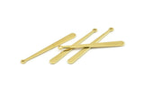 Brass Stick Charm, 24 Raw Brass Stick Charms With 1 Hole, Necklace Bars, Findings (40x4x1.5x0.80mm) A1353