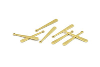 Brass Stick Charm, 50 Raw Brass Stick Charms With 1 Hole, Necklace Bars, Findings (30x4x1.5x0.80mm) A1322
