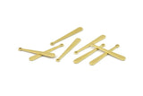 Brass Stick Charm, 50 Raw Brass Stick Charms With 1 Hole, Necklace Bars, Findings (30x4x1.5x0.80mm) A1322