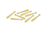 Pirinç Çubuk Charm, 1 Delikli 50 Ham Pirinç Çubuk Charm, Kolye Çubukları, Bulgular (25x4x1.5x0.80mm) A1352