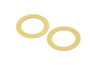 Brass Circle Connector, 24 Raw Brass Circle Connectors (22x0.45mm) A1351
