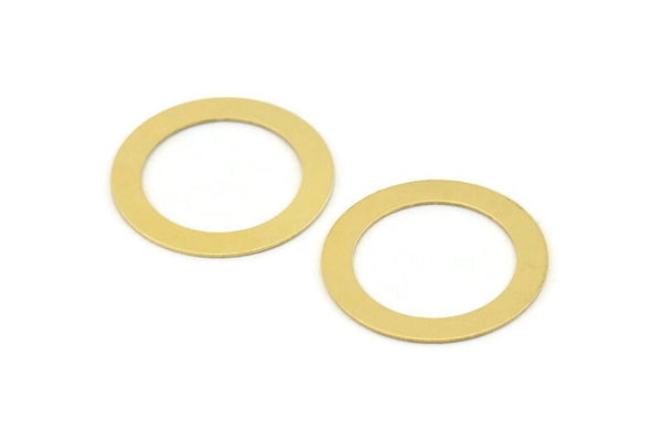 Brass Circle Connector, 24 Raw Brass Circle Connectors (22x0.45mm) A1351