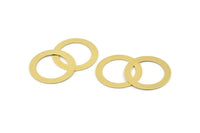 Brass Circle Connector, 24 Raw Brass Circle Connectors (22x0.45mm) A1351