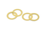 Brass Circle Connector, 24 Raw Brass Circle Connectors (22x0.45mm) A1351