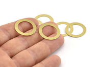 Brass Circle Connector, 24 Raw Brass Circle Connectors (22x0.45mm) A1351