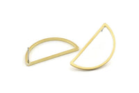Yarım Daire Küpe, 8 Ham Pirinç Yarım Daire Küpe (30x15x1,2 mm) Bs 1173 A1371