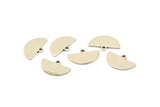 Silver Half Moon, 24 Antique Silver Plated Brass Semi Circle Blank Charms With 1 Loop (14.5x9x0.80mm) E103 H1195
