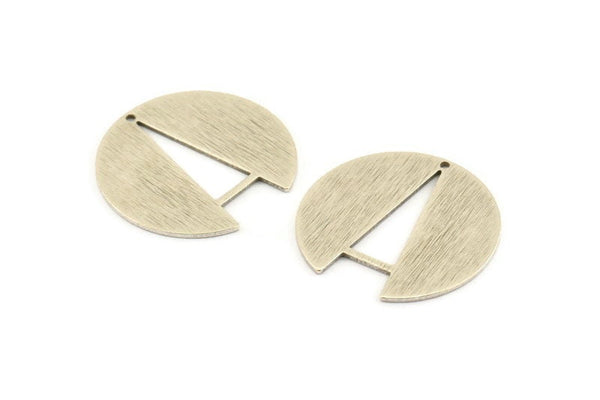 Gümüş Yuvarlak Charm, 1 Delikli 6 Dokulu Antik Gümüş Kaplama Pirinç Yuvarlak Charm, Küpeler, Bulgular (25x24x0,80 mm) D950 H0268