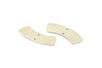 Silver Rectangle Bar, 2 925 Silver Rectangle Bars With 2 Holes (28x8x0.80mm) P011