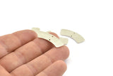 Silver Rectangle Bar, 2 925 Silver Rectangle Bars With 2 Holes (28x8x0.80mm) P011