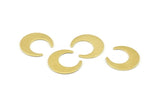 Brass Moon Charm, 24 Raw Brass Crescent Moon Blanks (20x19x0.80mm) A1443