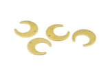 Brass Moon Charm, 24 Raw Brass Crescent Moon With 1 Hole, Earrings (20x19x0.80mm) A1442