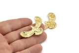 Gold Eagle Charm, Gold Plated Brass Eagle Pendants With 4 Loops (46x21x2mm) N1190 Q0235