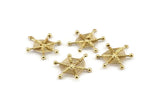 Gold Spider Web Charm, Handmade Gold Plated Brass Spider Web Chams With 1 Loop, Handmade Findings (24x20mm) Q0972