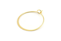 Gold Earring Wire, 10 Gold Plated Brass Earring Wires (25mm) D1701