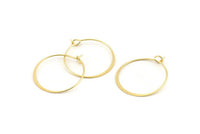 Gold Earring Wire, 10 Gold Plated Brass Earring Wires (25mm) D1701