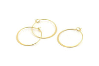 Gold Earring Wire, 1400 Gold Plated Brass Earring Wires (25mm) D1701