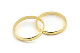 Gold Circle Connectors,  Gold Plated Brass Circle Connectors (40x1.5x5mm) D1343 Q1055