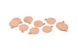Copper Cabochon Tag, 24 Raw Copper Cabochon Tags With 1 Loop (15x12x0.80mm) M004