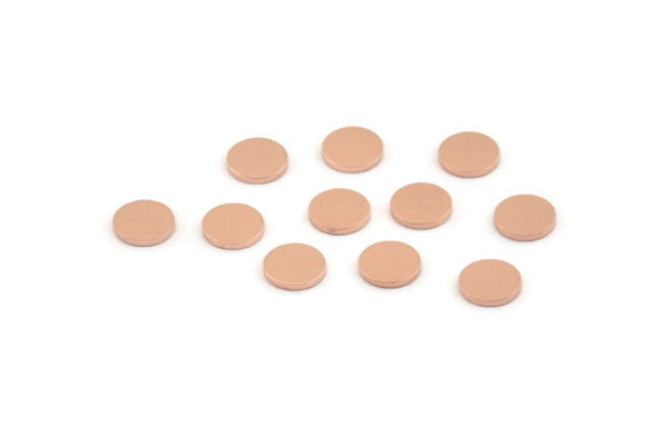 Copper Round Tag, 100 Raw Copper Round Stamping Blanks, Findings (6x0.80mm) M001