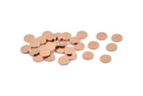 Copper Round Tag, 100 Raw Copper Round Stamping Blanks, Findings (6x0.70mm) M01428