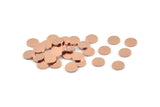 Copper Round Tag, 100 Raw Copper Round Stamping Blanks, Findings (6x0.80mm) M001