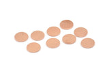 Copper Round Tag, 50 Raw Copper Round Stamping Blanks, Findings (10x0.80mm) M003
