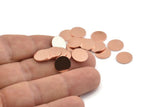 Copper Round Tag, 50 Raw Copper Round Stamping Blanks, Findings (10x0.80mm) M003