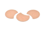Copper Moon Blank, 6 Raw Copper Moon Stamping Blanks (28x21x0.80mm) M018
